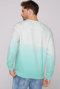 CAMP DAVID & SOCCX Sweatshirt Dip Dye mit Puff-Print ivory Cheap