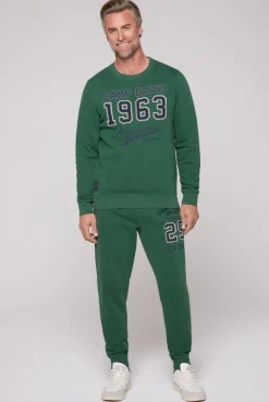 CAMP DAVID & SOCCX Sweatshirt mit Artwork im Retro-Style raw green rawgreen Online