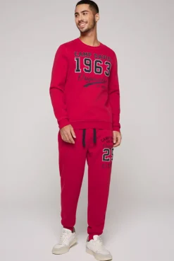 CAMP DAVID & SOCCX Sweatshirt mit Artwork im Retro-Style royal red royalred Flash Sale