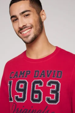 CAMP DAVID & SOCCX Sweatshirt mit Artwork im Retro-Style royal red royalred Flash Sale