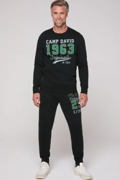 CAMP DAVID & SOCCX Sweatshirt mit Artwork im Retro-Style black Outlet