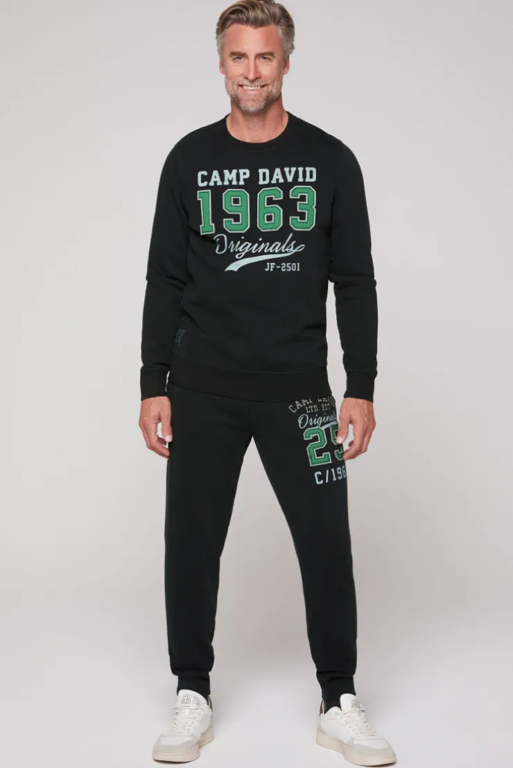 CAMP DAVID & SOCCX Sweatshirt mit Artwork im Retro-Style black Outlet