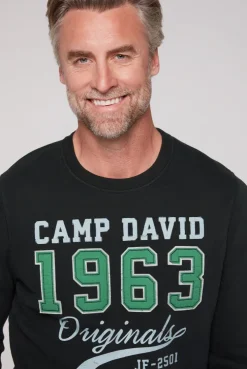 CAMP DAVID & SOCCX Sweatshirt mit Artwork im Retro-Style black Outlet