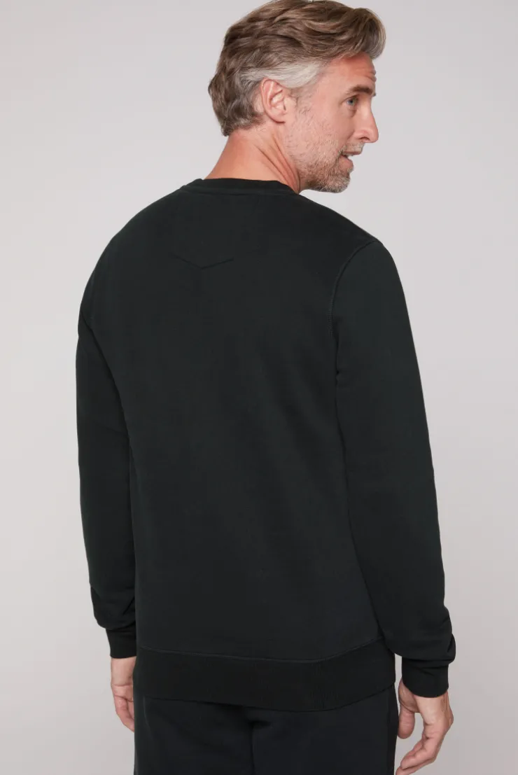 CAMP DAVID & SOCCX Sweatshirt mit Artwork im Retro-Style black Outlet