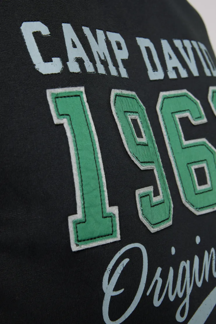CAMP DAVID & SOCCX Sweatshirt mit Artwork im Retro-Style black Outlet