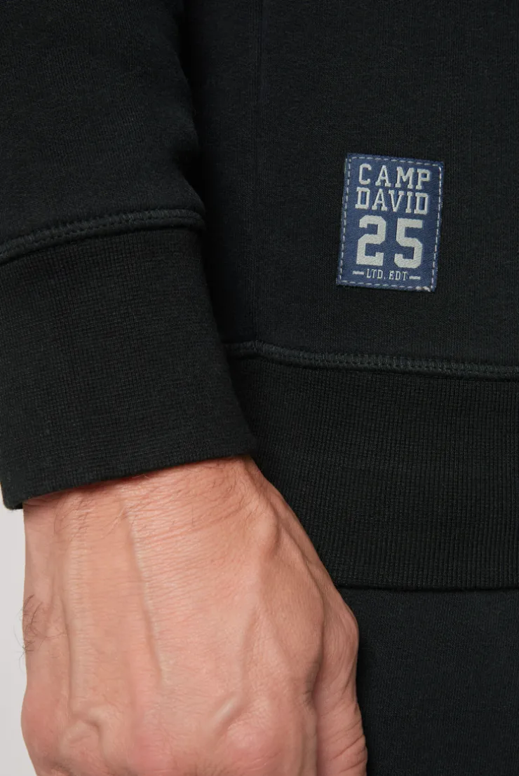 CAMP DAVID & SOCCX Sweatshirt mit Artwork im Retro-Style black Outlet