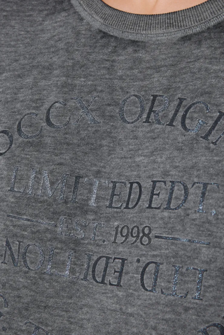 CAMP DAVID & SOCCX Sweatshirt mit Ausbrenner-Effekten und Print blue navy bluenavy Store