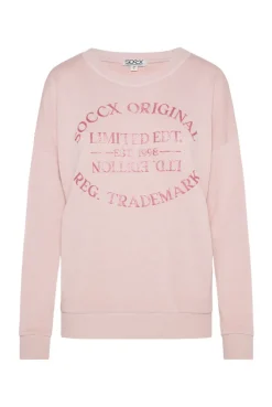 CAMP DAVID & SOCCX Sweatshirt mit Ausbrenner-Effekten und Print rose blush roseblush Fashion