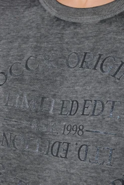 CAMP DAVID & SOCCX Sweatshirt mit Ausbrenner-Effekten und Print blue navy bluenavy New