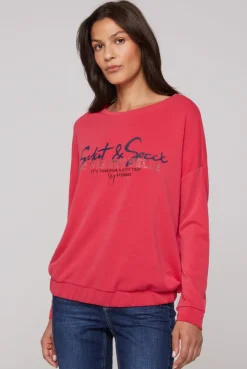 CAMP DAVID & SOCCX Sweatshirt mit Gummizugsaum pinky red pinkyred New