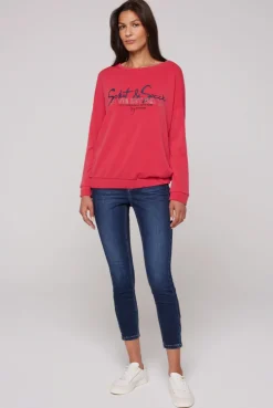 CAMP DAVID & SOCCX Sweatshirt mit Gummizugsaum pinky red pinkyred New