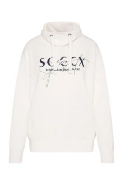 CAMP DAVID & SOCCX Sweatshirt mit hohem Kragen und Logo Print ivory Flash Sale