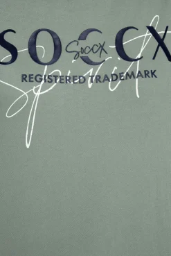 CAMP DAVID & SOCCX Sweatshirt mit hohem Kragen und Logo Print muted aqua mutedaqua Store