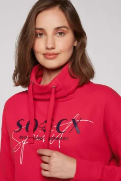 CAMP DAVID & SOCCX Sweatshirt mit hohem Kragen und Logo Print clear red clearred Best