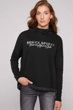 CAMP DAVID & SOCCX Sweatshirt mit Kapuze und Print Artwork black Shop