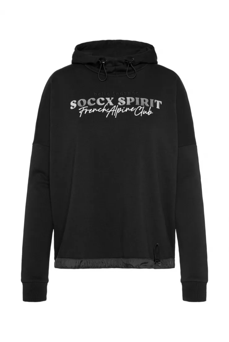 CAMP DAVID & SOCCX Sweatshirt mit Kapuze und Print Artwork black Shop
