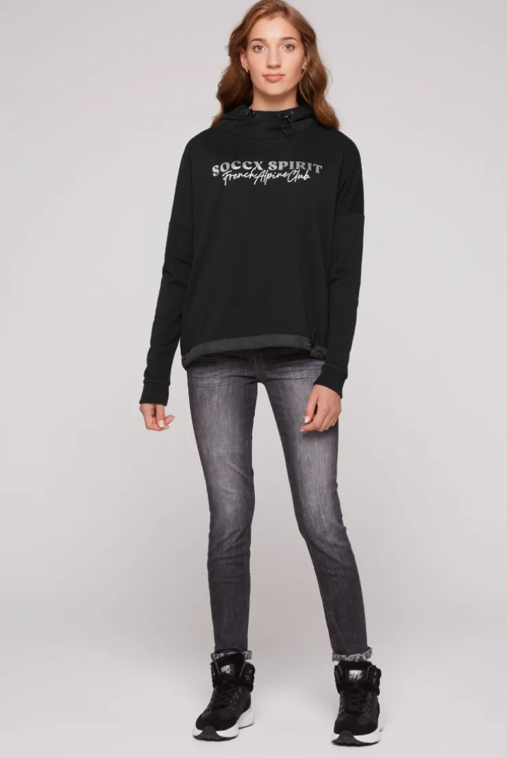 CAMP DAVID & SOCCX Sweatshirt mit Kapuze und Print Artwork black Shop