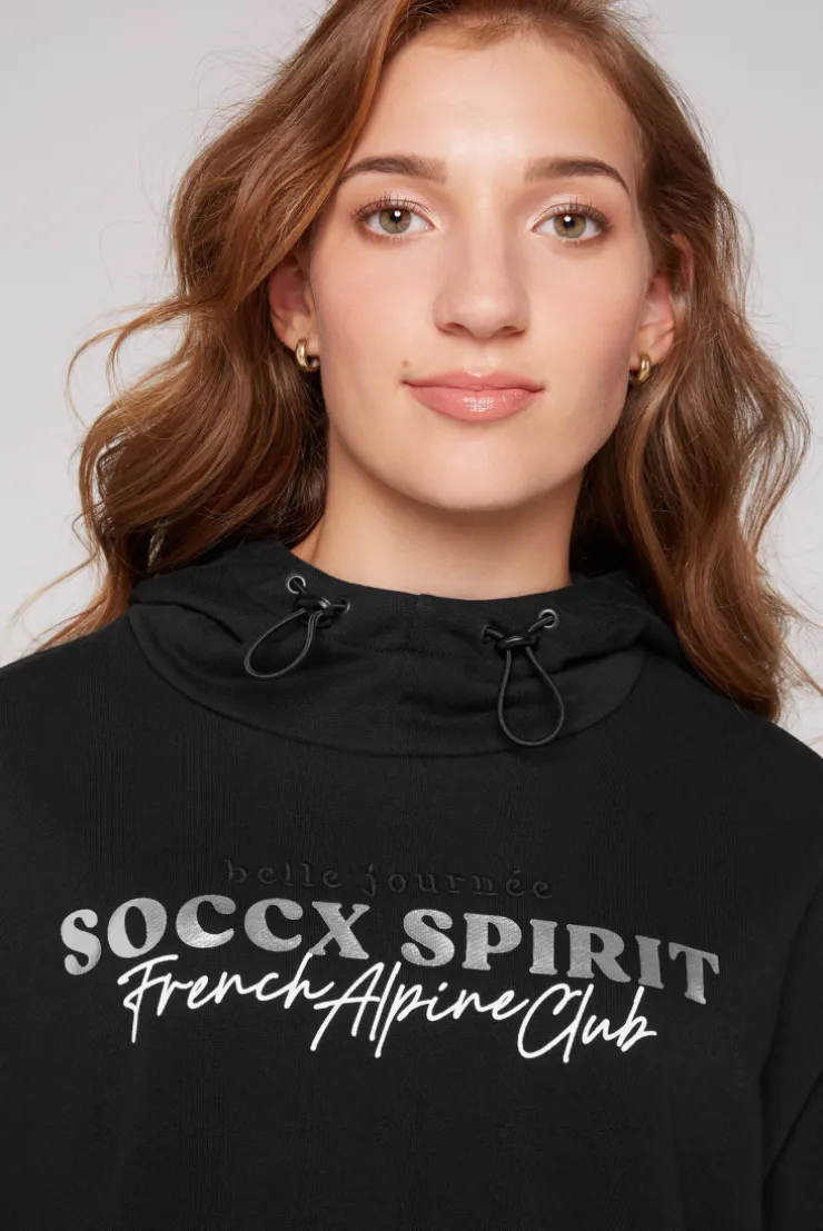 CAMP DAVID & SOCCX Sweatshirt mit Kapuze und Print Artwork black Shop