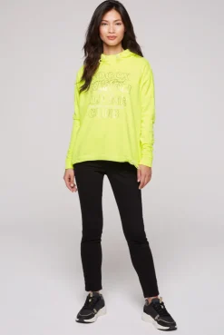 CAMP DAVID & SOCCX Sweatshirt mit Kapuze und Print Artwork yellow lime yellowlime Flash Sale
