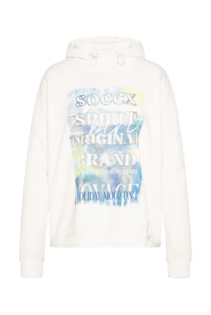 CAMP DAVID & SOCCX Sweatshirt mit Kapuze und Print Artwork ivory Best
