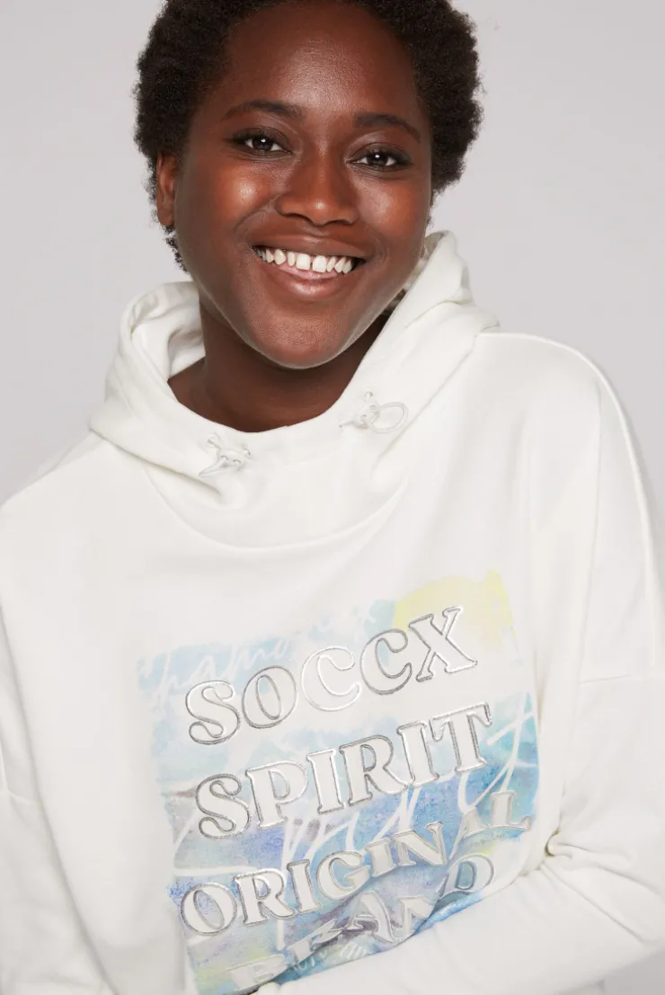 CAMP DAVID & SOCCX Sweatshirt mit Kapuze und Print Artwork ivory Best