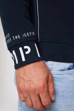 CAMP DAVID & SOCCX Sweatshirt  mit Kontrastkapuze und Logo-Stickereien blue navy bluenavy Online