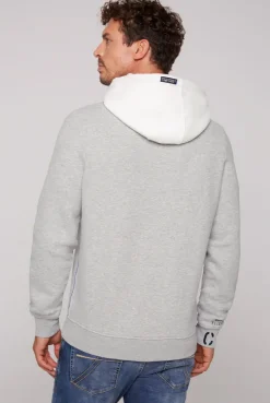 CAMP DAVID & SOCCX Sweatshirt  mit Kontrastkapuze und Logo-Stickereien granite melange granitemelange Best Sale
