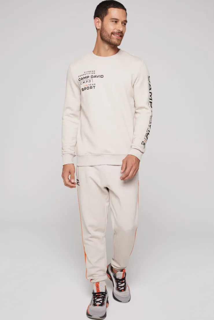CAMP DAVID & SOCCX Sweatshirt mit Label Prints shell Cheap