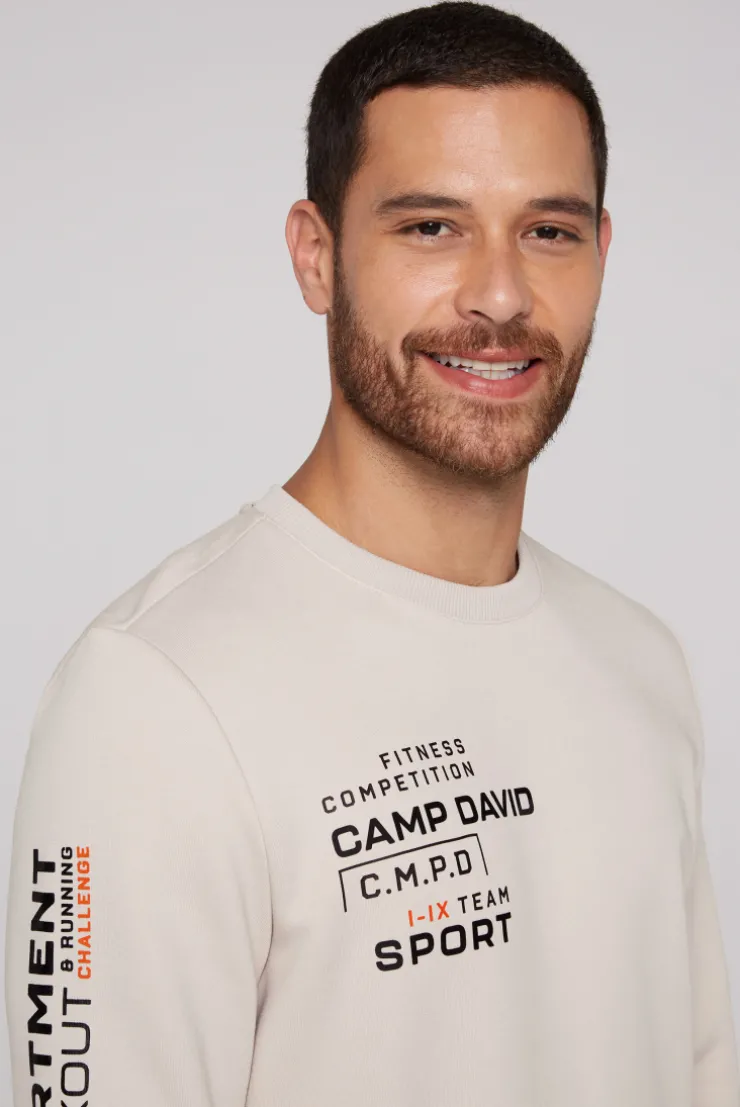 CAMP DAVID & SOCCX Sweatshirt mit Label Prints shell Cheap