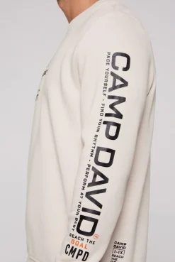 CAMP DAVID & SOCCX Sweatshirt mit Label Prints shell Cheap