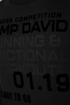 CAMP DAVID & SOCCX Sweatshirt mit Label Prints black Discount