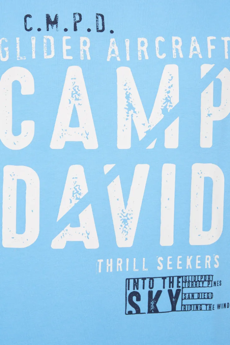 CAMP DAVID & SOCCX Sweatshirt mit Logo Print aqua Hot