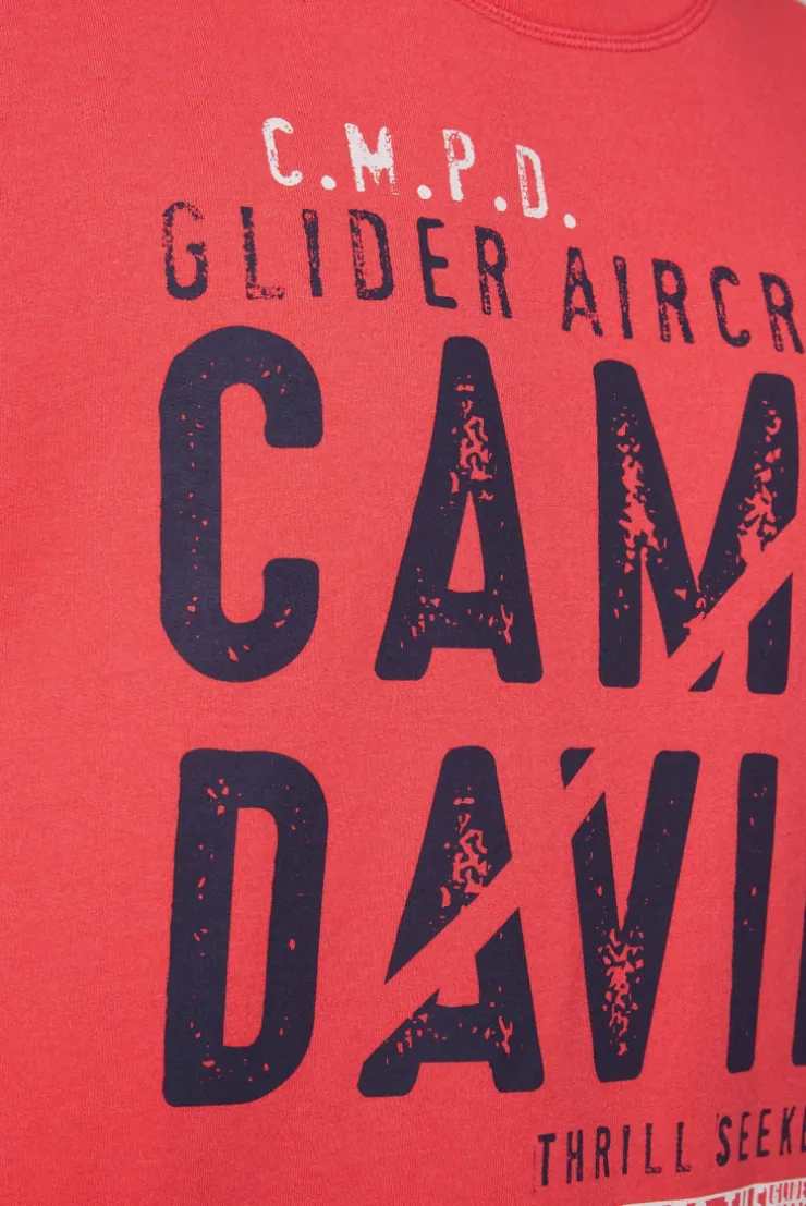 CAMP DAVID & SOCCX Sweatshirt mit Logo Print skipper red skipperred Clearance