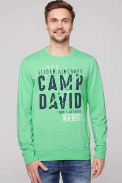 CAMP DAVID & SOCCX Sweatshirt mit Logo Print regatta green regattagreen Cheap