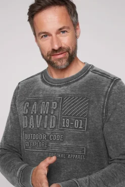 CAMP DAVID & SOCCX Sweatshirt mit Prägedruck black Hot