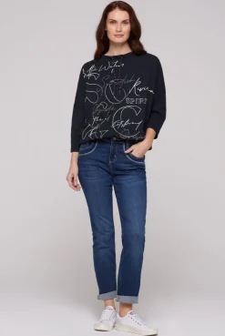 CAMP DAVID & SOCCX Sweatshirt mit 3/4-Ärmeln und Artwork blue navy bluenavy Online