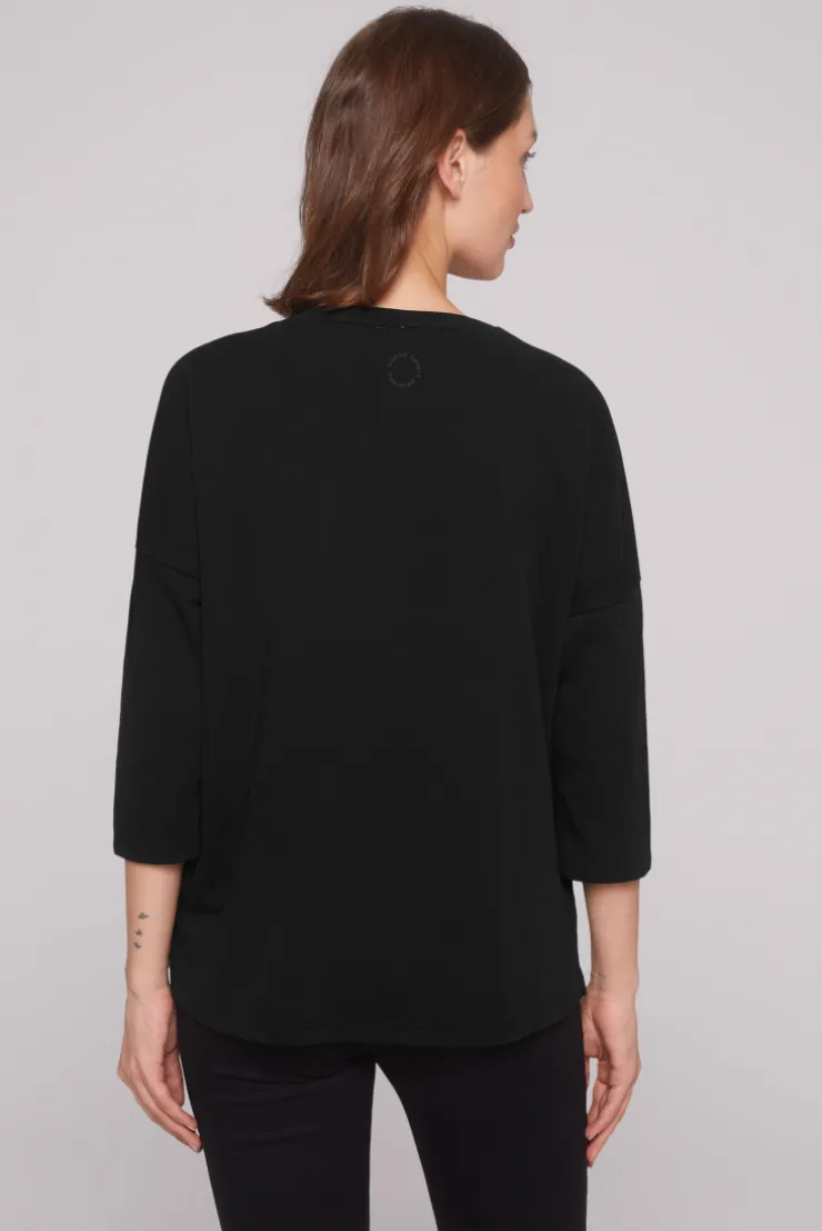 CAMP DAVID & SOCCX Sweatshirt mit tonigen Rubber Prints black Best Sale