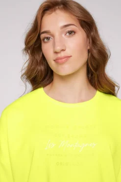 CAMP DAVID & SOCCX Sweatshirt mit tonigen Rubber Prints yellow lime yellowlime Clearance