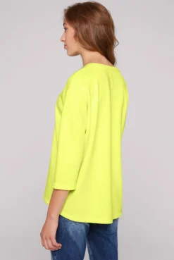 CAMP DAVID & SOCCX Sweatshirt mit tonigen Rubber Prints yellow lime yellowlime Clearance