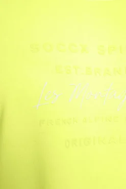 CAMP DAVID & SOCCX Sweatshirt mit tonigen Rubber Prints yellow lime yellowlime Clearance
