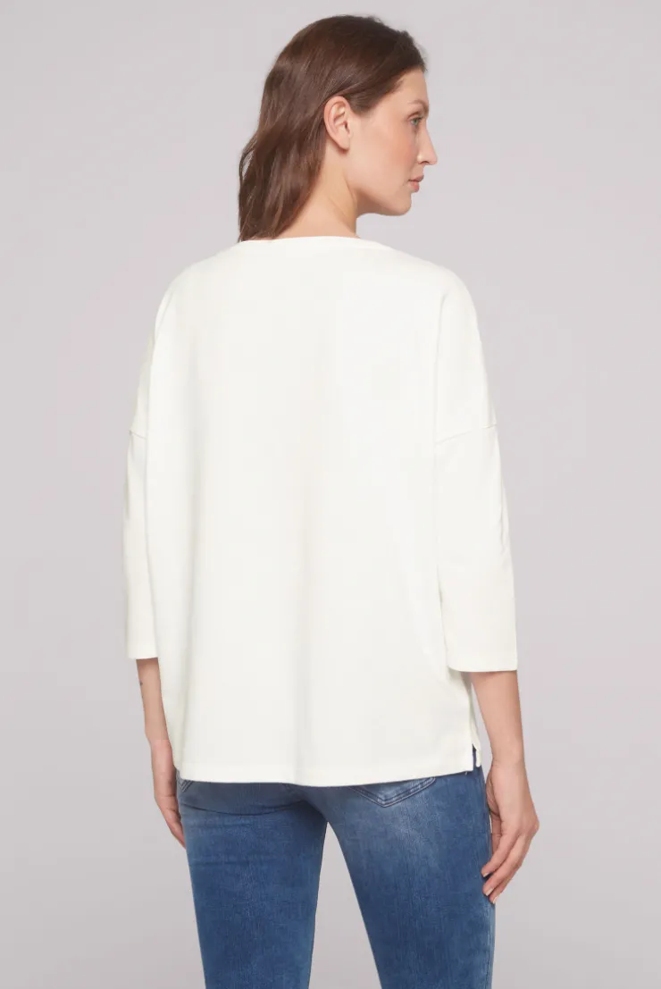 CAMP DAVID & SOCCX Sweatshirt mit tonigen Rubber Prints ivory New