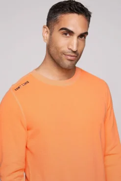 CAMP DAVID & SOCCX Sweatshirt mit Used-Waschung sunrise orange sunriseorange Cheap