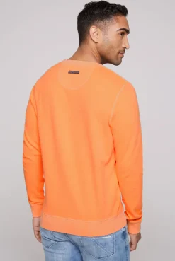 CAMP DAVID & SOCCX Sweatshirt mit Used-Waschung sunrise orange sunriseorange Cheap