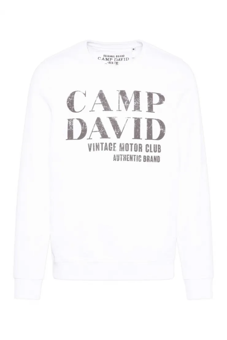 CAMP DAVID & SOCCX Sweatshirt mit Vintage Print opticwhite Discount