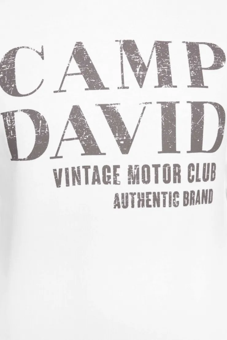 CAMP DAVID & SOCCX Sweatshirt mit Vintage Print opticwhite Discount