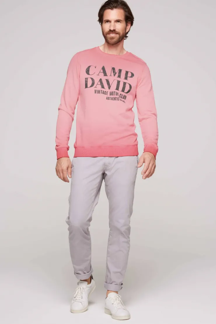 CAMP DAVID & SOCCX Sweatshirt mit Vintage Print sunrise Cheap