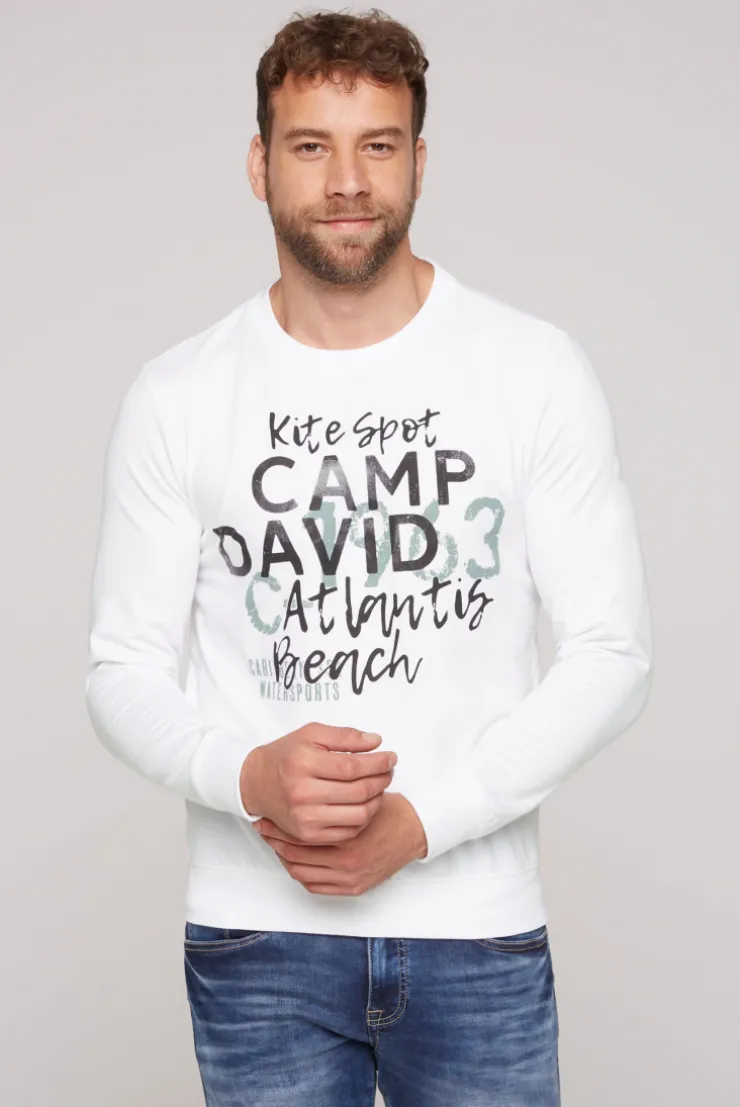 CAMP DAVID & SOCCX Sweatshirt mit Wording Print opticwhite Hot