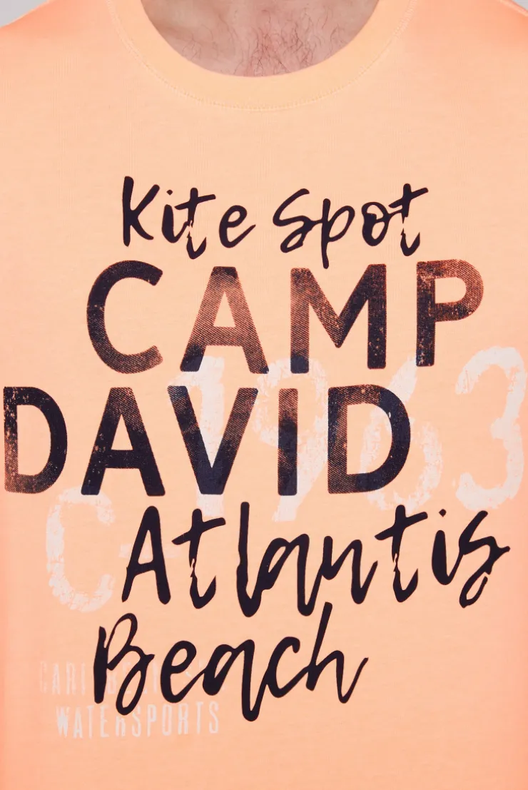 CAMP DAVID & SOCCX Sweatshirt mit Wording Print speed orange speedorange Cheap