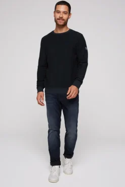 CAMP DAVID & SOCCX Sweatshirt Reversed mit Patch-Print blue navy bluenavy Outlet