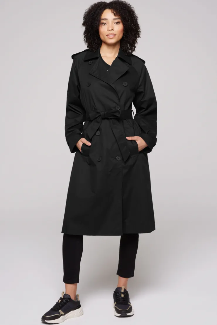 CAMP DAVID & SOCCX Trenchcoat mit Bindegürtel black Cheap